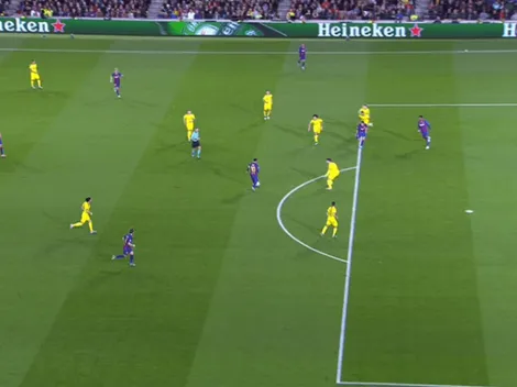 Messi lo dejó mano a mano y Suárez abrió el marcador ante Dortmund