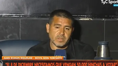 Riquelme: "Los hinchas de River quieren que gane el oficialismo"