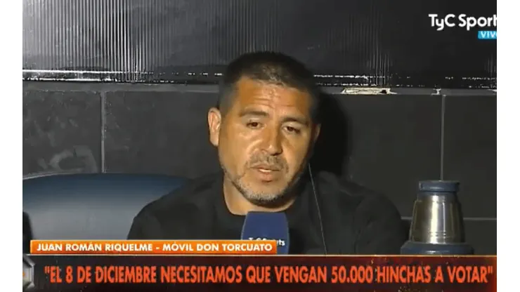 Riquelme: "Los hinchas de River quieren que gane el oficialismo"