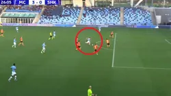 Así fue el gol de Ian Poveda con el Manchester City Sub21.