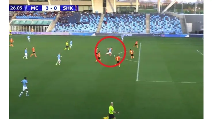 Así fue el gol de Ian Poveda con el Manchester City Sub21.