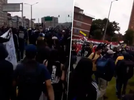 Hinchas de Santa Fe y Millos se encuentran y arman tremenda arenga