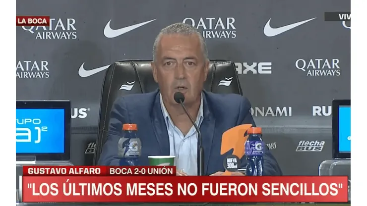Alfaro: "Sería muy difícil que a Boca se le escape este campeonato"