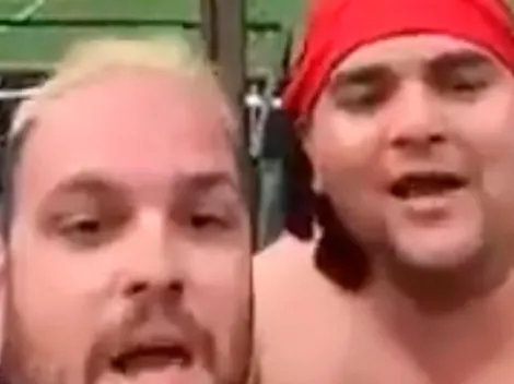Apareció un video de dos hinchas de Flamengo cantando canciones de Boca