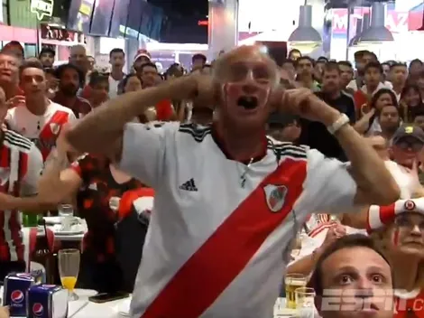 Video: escuchaba el partido de River por la radio e hizo algo insólito