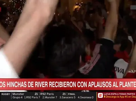 Amor incondicional: enorme recibimiento para los jugadores de River en el hotel