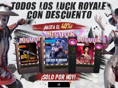 Día de descuentos en el Luck Royale de Free Fire ¡hasta el 40%!