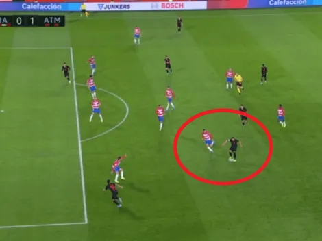 Luego de una asistencia entre líneas de Herrera, Lodi puso el primer gol del Atlético