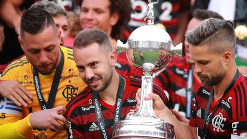 CAMPEÓN. Los referentes de Flamengo con la Copa Libertadores (Foto: Getty).