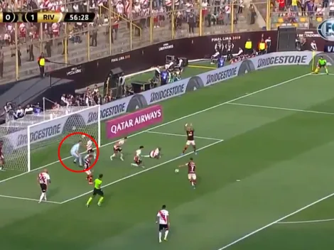 Es único: Armani se tiró antes de que le peguen y evitó el gol de Flamengo