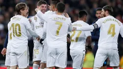 Así festejó el Real Madrid el 2-1 sobre la Real Sociedad en el Bernabéu.