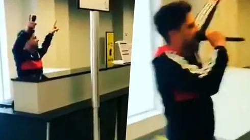 Tomó el micrófono, no le importó nada y el hincha de River trolleó a Boca