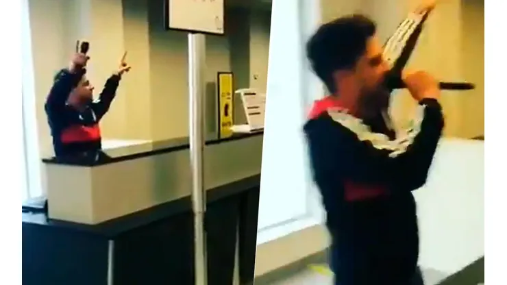 Tomó el micrófono, no le importó nada y el hincha de River trolleó a Boca