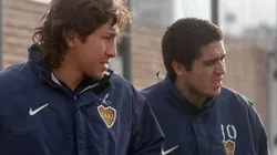 Jorge Bermúdez y Juan Román Riquelme, juntos en Boca.