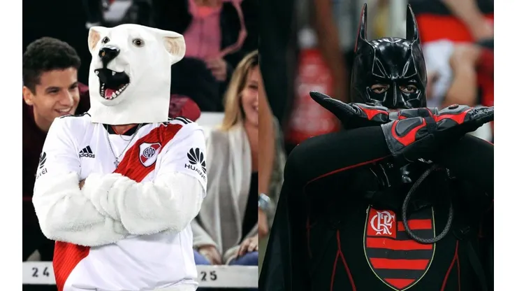 Los hinchas de River y Flamengo, y sus particulares cábalas.