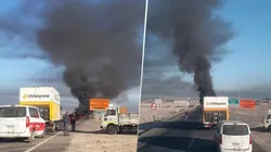 Manifestantes de Chile cortaron las rutas y frenaron micros con gente de Flamengo