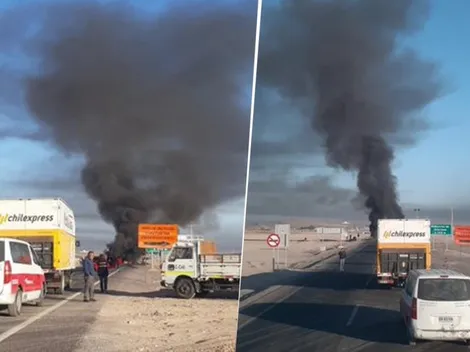 Manifestantes de Chile cortaron las rutas y frenaron micros con gente de Flamengo