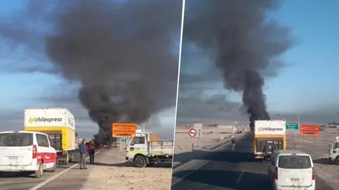 Manifestantes de Chile cortaron las rutas y frenaron micros con gente de Flamengo
