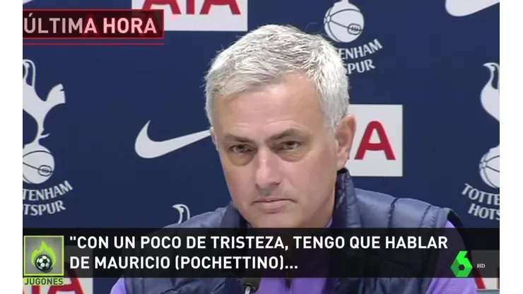 En su presentación oficial con Tottenham, Mourinho homenajeó a Pochettino