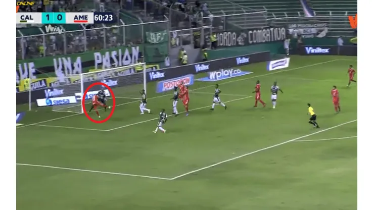 Vergara se aprovechó del Cali y marcó el empate de América en Palmaseca