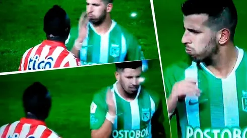 El gesto de Pablo Cepellini a Edwuin Cetré en el Junior vs Nacional.