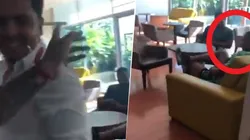 Hincha del Junior graba el troleo que le hace a Henríquez en un hotel de Barranquilla.
