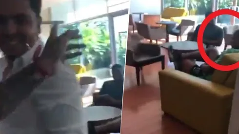 Hincha del Junior graba el troleo que le hace a Henríquez en un hotel de Barranquilla.
