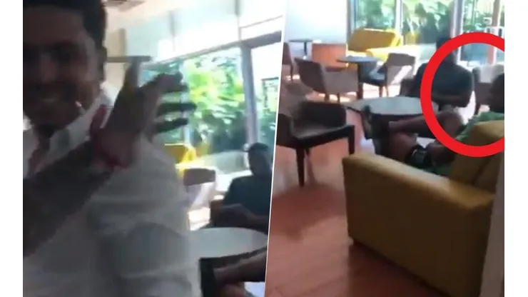 Hincha del Junior graba el troleo que le hace a Henríquez en un hotel de Barranquilla.