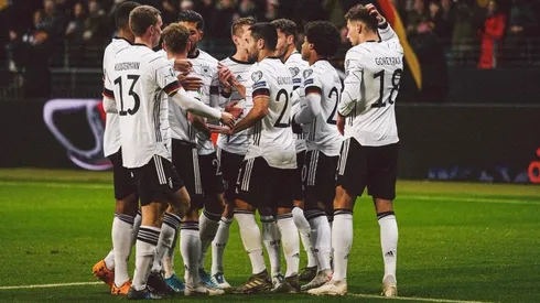 La celebración de los jugadores alemanes.