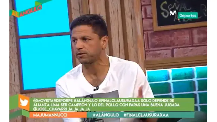 Pedro García es panelista en Al Angulo de Movistar Deportes.