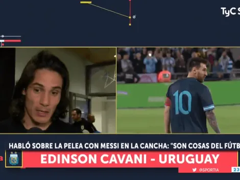 Cavani, sobre su pelea con Messi: "Son cosas del fútbol"
