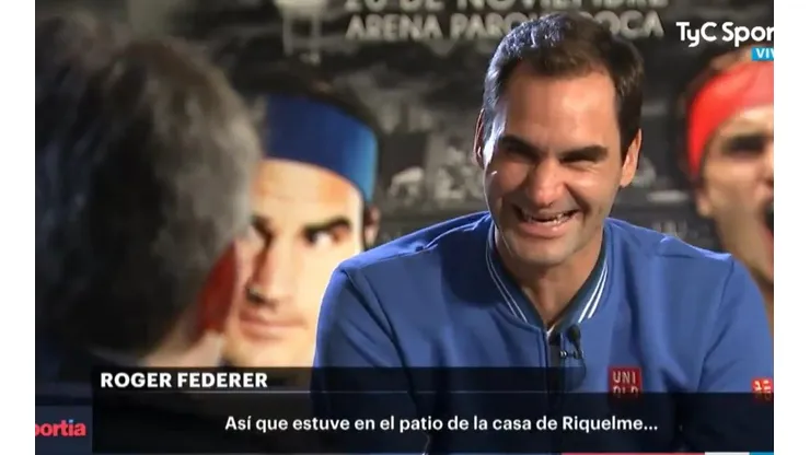 Federer: "Estuve en el patio de la casa de Riquelme"