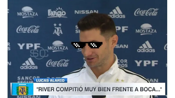 Alario le contestó a Riquelme: "River compitió y muy bien frente a Boca"