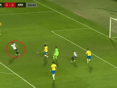 Capaldo no falló: el volante aprovechó el rebote y puso el 1 a 0 ante Brasil