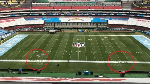 El estadio Azteca presentó una verdadera rareza en la previa de la NFL.