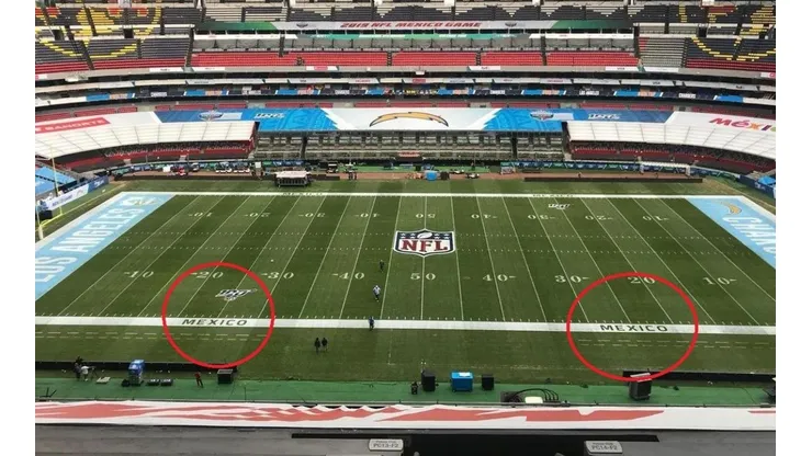 El estadio Azteca presentó una verdadera rareza en la previa de la NFL.
