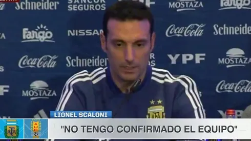 Scaloni no tiene confirmado el equipo para enfrentar a Uruguay