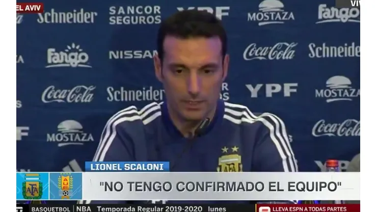 Scaloni no tiene confirmado el equipo para enfrentar a Uruguay