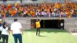 El festejo del 'Tato' Sanint por el regreso del Pereira a la 'A'.