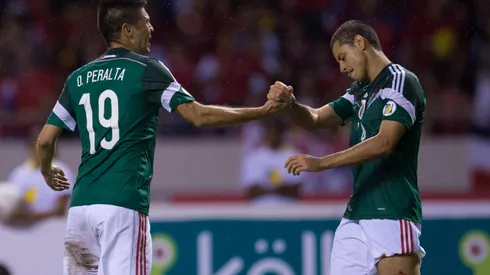 Oribe Peralta y Chicharito Hernández