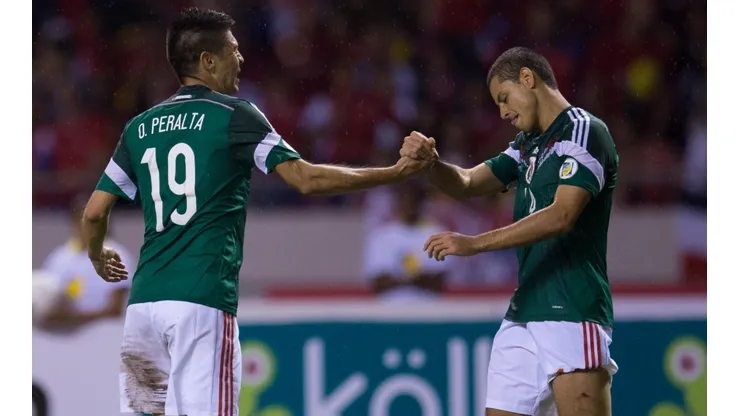 Oribe Peralta y Chicharito Hernández