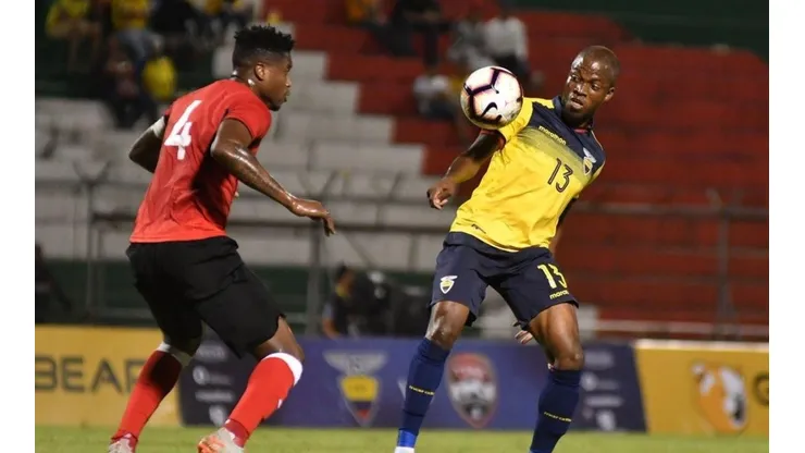Enner Valencia en el partido ante Trinidad y Tobago.