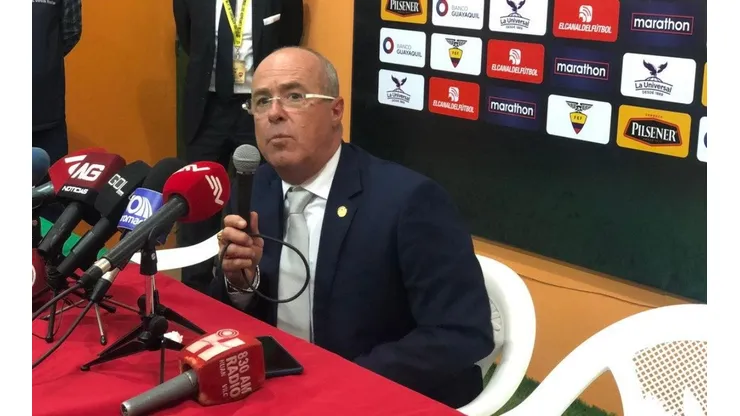 Jorge Célico en conferencia de prensa.