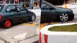 Video viral: bajó su auto para hacerse el pistero, pero se encontró con una loma de burro diabólica