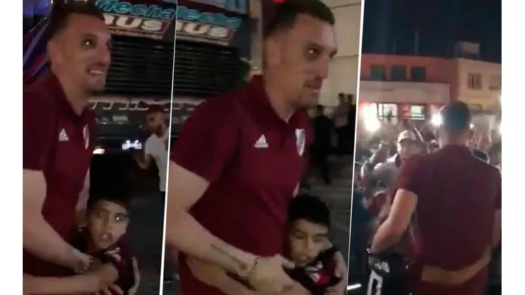 Video: este nene vio a Armani e hizo lo que haría cualquier hincha de River