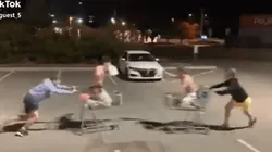 Video viral: agarraron dos carritos, un par de leches y el choque fue diabólico