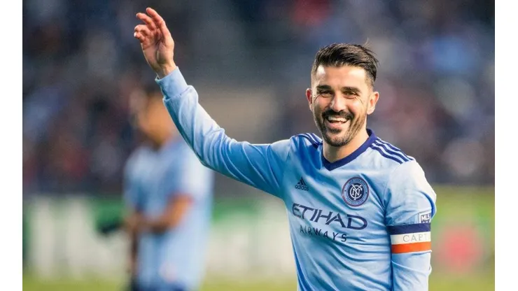 David Villa en New York City.