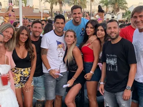 Antonela Roccuzzo subió una foto de fiesta en el cumple de la mujer de Lucho Suárez