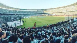 Foto de la hinchada de Racing.