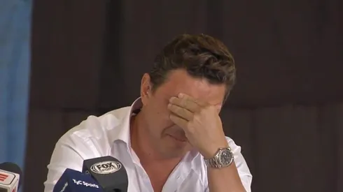 La emoción del técnico de River.